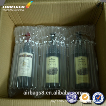 Wholesale red wine air Columns cushion bag for delivery or transportation